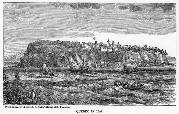 Framed Print : Quebec in 1640, (1877) Framed Print : Quebec in 1640, (1877)