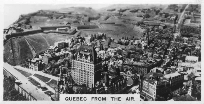 Framed Print : Quebec from the air, Canada, c1920s Framed Print : Quebec from the air, Canada, c1920s