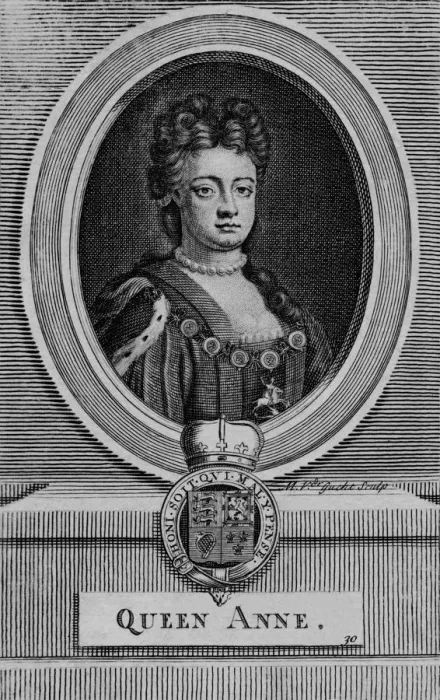 Framed Print : Queen Anne, c18th century. Artist: Michael Vandergucht Framed Print : Queen Anne, c18th century. Artist: Michael Vandergucht