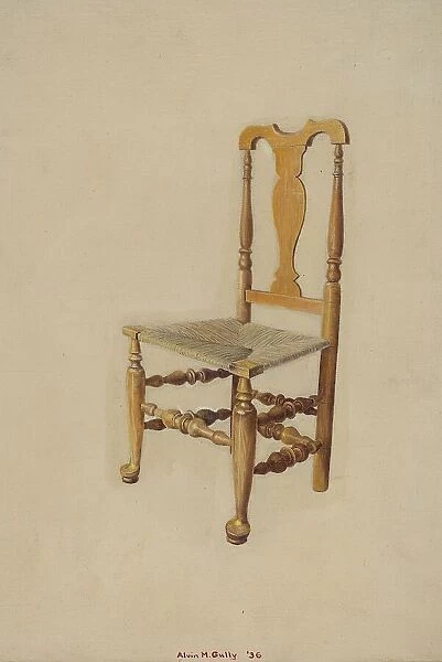 Queen Anne Side Chair, 1936. Creator: Alvin M Gully