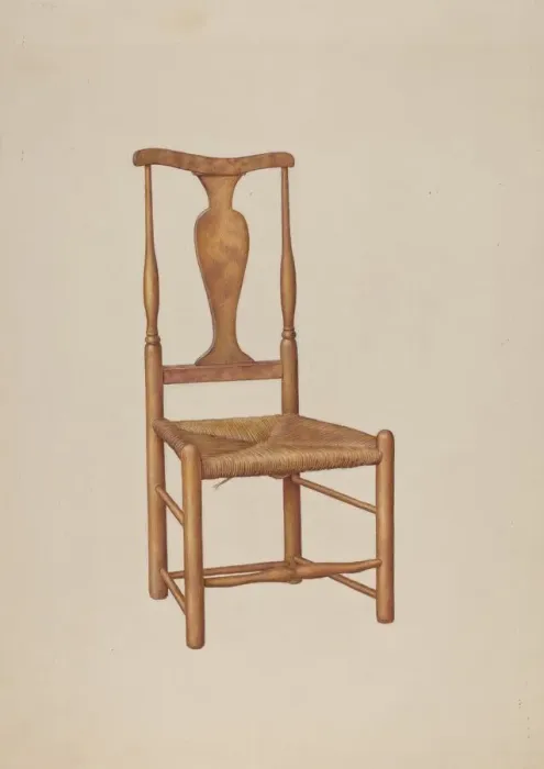 Framed Print : Queen Anne Chair, c. 1942. Creator: Ralph Morton Framed Print : Queen Anne Chair, c. 1942. Creator: Ralph Morton