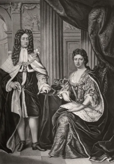 Framed Print : Queen Anne and Prince George of Denmark, late 17th or early 18th century (1906) Framed Print : Queen Anne and Prince George of Denmark, late 17th or early 18th century (1906)