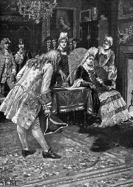 Queen Anne receiving the Duke of Marlborough, 19th century