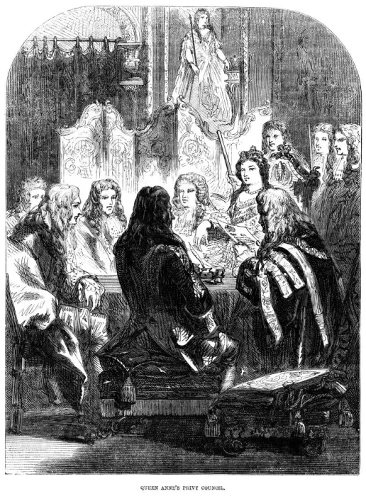 Framed Print : Queen Annes (1665-1714) privy council Framed Print : Queen Annes (1665-1714) privy council