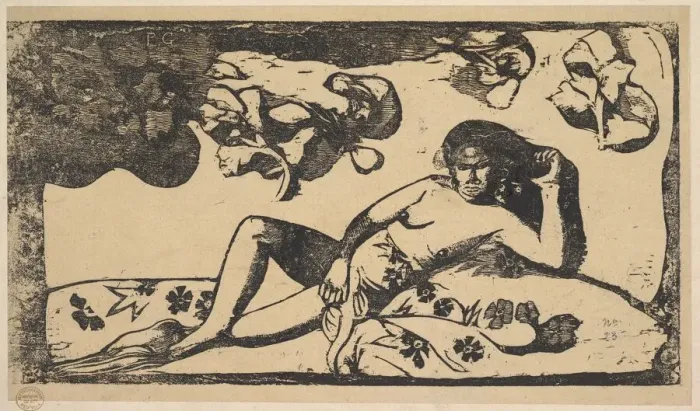 Framed Print : The Queen of Beauty - Langorous, 1898. Creator: Paul Gauguin Framed Print : The Queen of Beauty - Langorous, 1898. Creator: Paul Gauguin