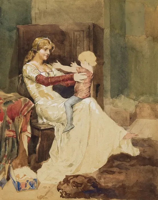 Framed Print : Queen Blanka. Study, 1876. Creator: Albert Edelfelt Framed Print : Queen Blanka. Study, 1876. Creator: Albert Edelfelt