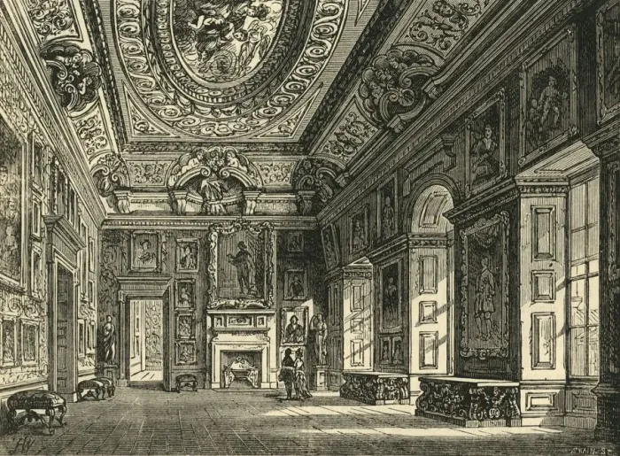 Framed Print : Queen Carolines Drawing-Room, Kensington Palace, c1876. Creator: Unknown Framed Print : Queen Carolines Drawing-Room, Kensington Palace, c1876. Creator: Unknown