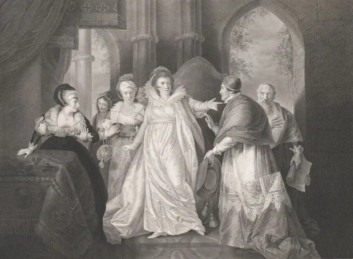 Framed Print : Queen Catherine, Cardinal Wolsey and Cardinal Campeius (Sha Framed Print : Queen Catherine, Cardinal Wolsey and Cardinal Campeius (Sha