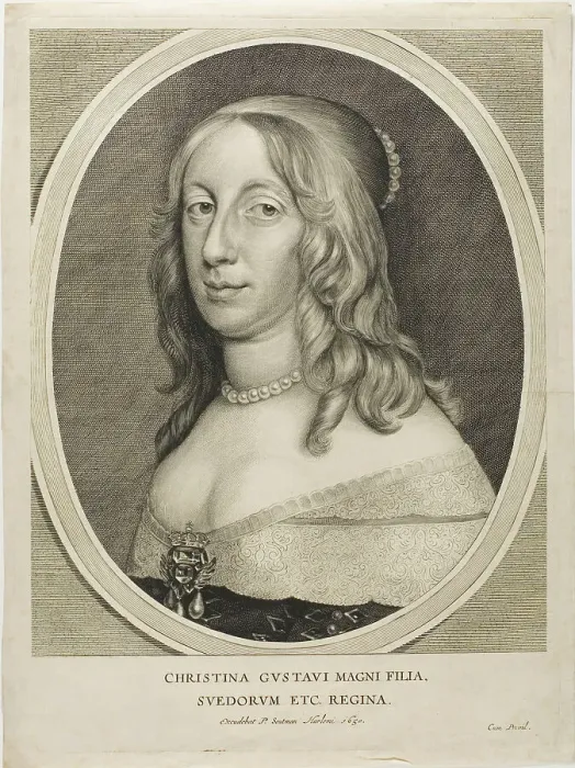 Framed Print : Queen Christine of Sweden, n.d. Creator: Adriaen van de Venne Framed Print : Queen Christine of Sweden, n.d. Creator: Adriaen van de Venne