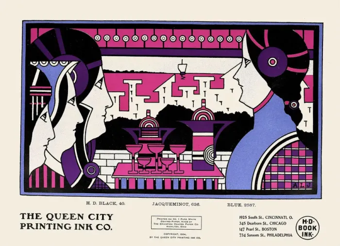 Framed Print : The Queen City Printing Ink, c. 1900-1910. Creator: Jansson, Augustus Ludwig (1863-1931) Framed Print : The Queen City Printing Ink, c. 1900-1910. Creator: Jansson, Augustus Ludwig (1863-1931)
