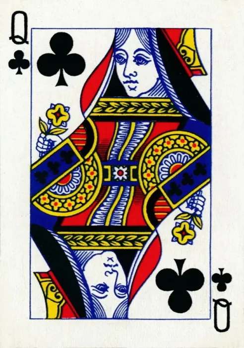 Framed Print : Queen of Clubs from a deck of Goodall & Son Ltd. playing cards, c1940 Framed Print : Queen of Clubs from a deck of Goodall & Son Ltd. playing cards, c1940