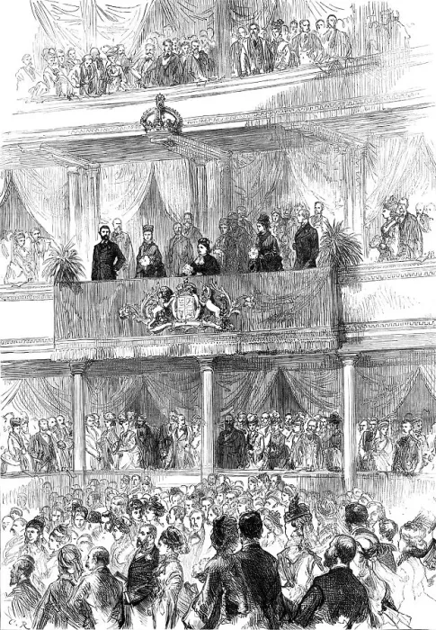 Framed Print : The Queen at the Concert in the Royal Albert Hall, 1876. Creator: C.R