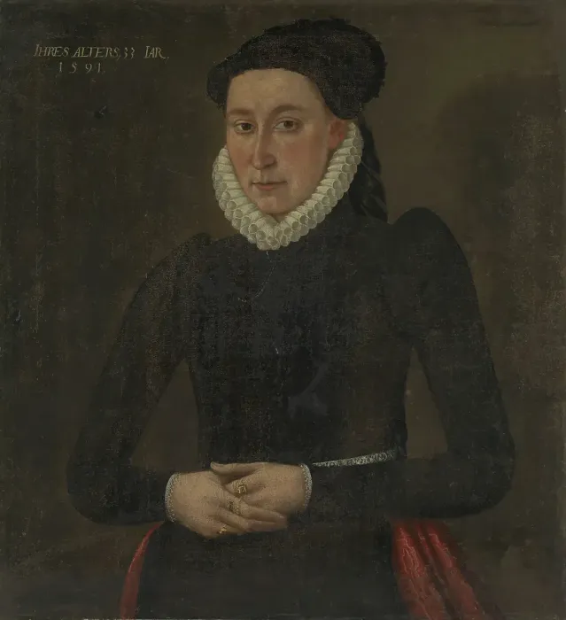 Framed Print : Queen Dowager Sophie of Denmark (?), 1591. Creator: Unknown Framed Print : Queen Dowager Sophie of Denmark (?), 1591. Creator: Unknown