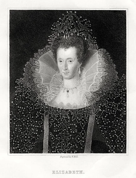 Queen Elizabeth I, 1860. Artist: W Holl