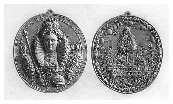 Queen Elizabeth I medal, 16th century, (1896)