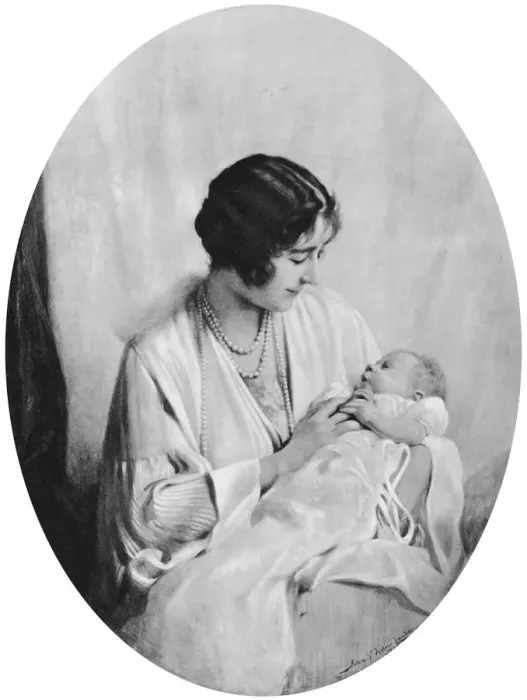 Framed Print : Queen Elizabeth with Princess Elizabeth in 1926, (1937). Artist: John Saint-Helier Lander Framed Print : Queen Elizabeth with Princess Elizabeth in 1926, (1937). Artist: John Saint-Helier Lander