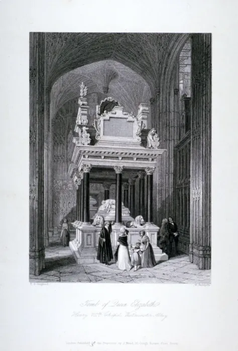 Framed Print : Queen Elizabeth Is tomb, Henry VII Chapel, Westminster Abbey, London, c1840. Artist Framed Print : Queen Elizabeth Is tomb, Henry VII Chapel, Westminster Abbey, London, c1840. Artist