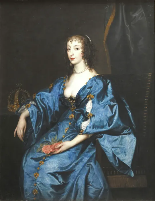 Framed Print : Queen Henrietta Maria of England, 1632-1641. Creator: Anthony van Dyck Framed Print : Queen Henrietta Maria of England, 1632-1641. Creator: Anthony van Dyck