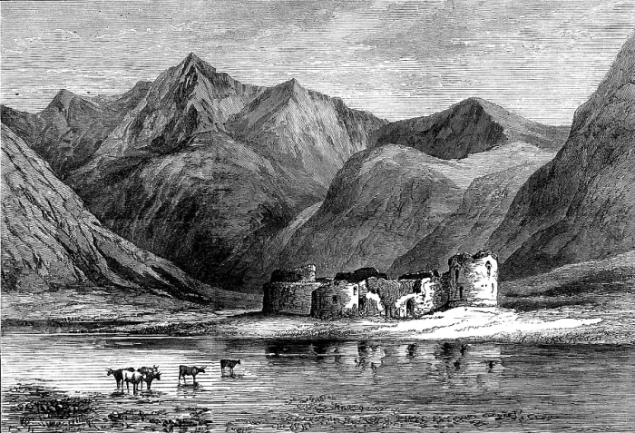 Framed Print : The Queen in the Highlands: ruins of Old Inverlochy Castle, 1873. Creator: Unknown Framed Print : The Queen in the Highlands: ruins of Old Inverlochy Castle, 1873. Creator: Unknown