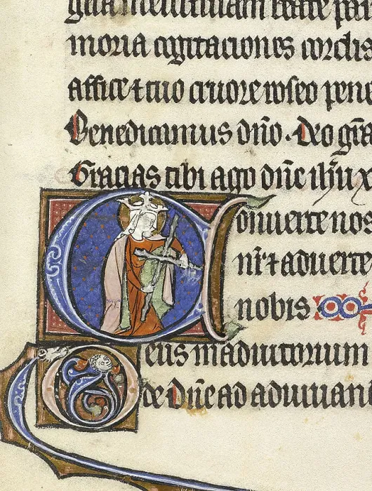 Framed Print : Queen holding a cross, c1290-1300. Creator: Unknown Framed Print : Queen holding a cross, c1290-1300. Creator: Unknown