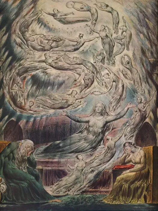 Framed Print : Queen Katherines Dream, c1825. Artist: William Blake Framed Print : Queen Katherines Dream, c1825. Artist: William Blake