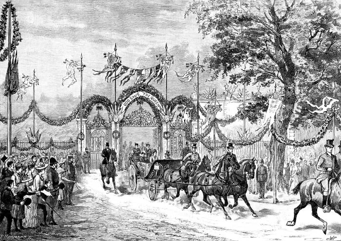 Framed Print : The Queen leaving Waddesdon Manor, 1890. Creator: P Naumann Framed Print : The Queen leaving Waddesdon Manor, 1890. Creator: P Naumann