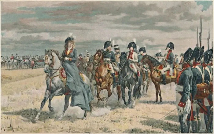 Framed Print : Queen Louisa Reviewing the Prussian Army, 1896 Framed Print : Queen Louisa Reviewing the Prussian Army, 1896