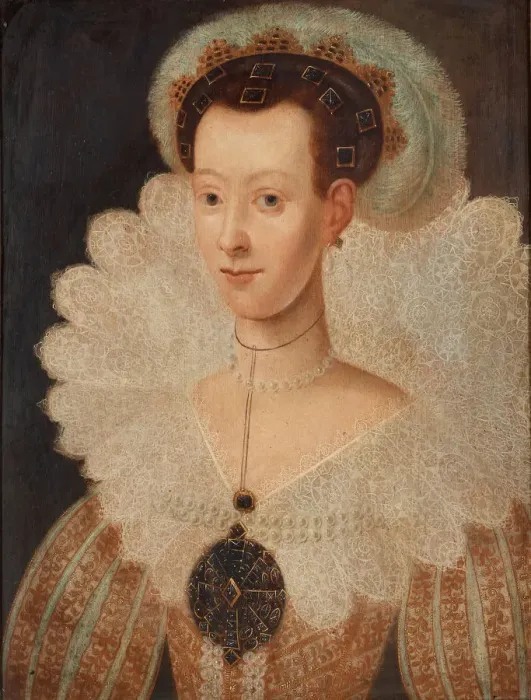 Framed Print : Queen Maria Eleonora of Sweden. Artist: Hoefnagel, Jacob (1575-c. 1630) Framed Print : Queen Maria Eleonora of Sweden. Artist: Hoefnagel, Jacob (1575-c. 1630)