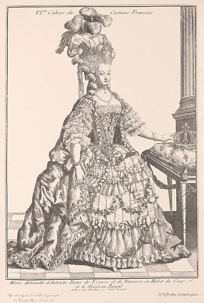 Queen Marie Antoinette of France (1755-1793) in court dress, ca 1778