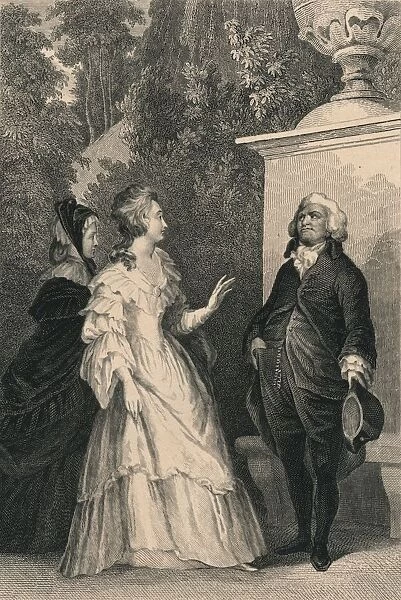 Queen Marie Antoinette and Mirabeau, c1832. Artist: Charles W Sharpe