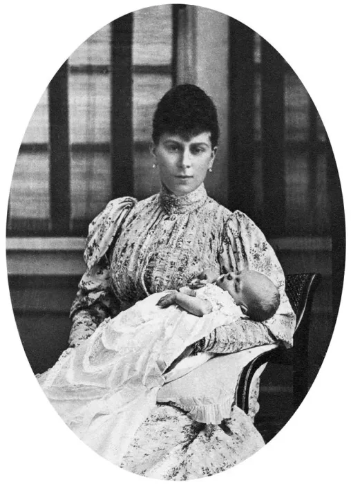 Framed Print : Queen Mary with the future King Edward VIII, c1894