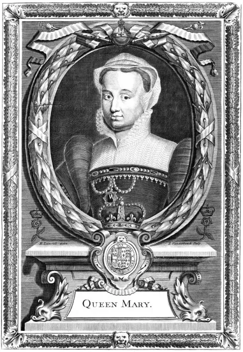 Framed Print : Queen Mary I of England, 19th century. Artist: P Vanderbanck Framed Print : Queen Mary I of England, 19th century. Artist: P Vanderbanck