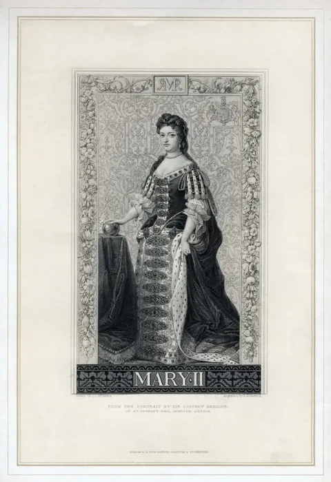 Framed Print : Queen Mary II. Artist: R Anderson Framed Print : Queen Mary II. Artist: R Anderson