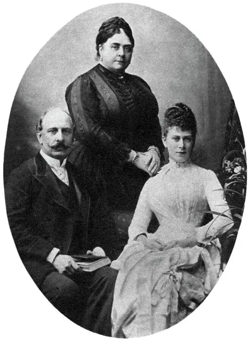 Framed Print : Queen Mary and her parents, the Duke and Duchess of Teck, c1890-1900, (1935) Framed Print : Queen Mary and her parents, the Duke and Duchess of Teck, c1890-1900, (1935)