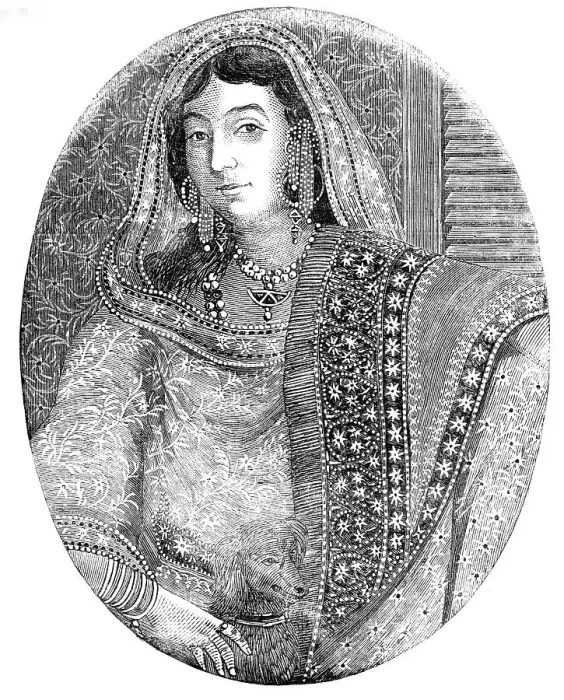 Framed Print : The Queen of Nepaul, 1857. Creator: Unknown Framed Print : The Queen of Nepaul, 1857. Creator: Unknown