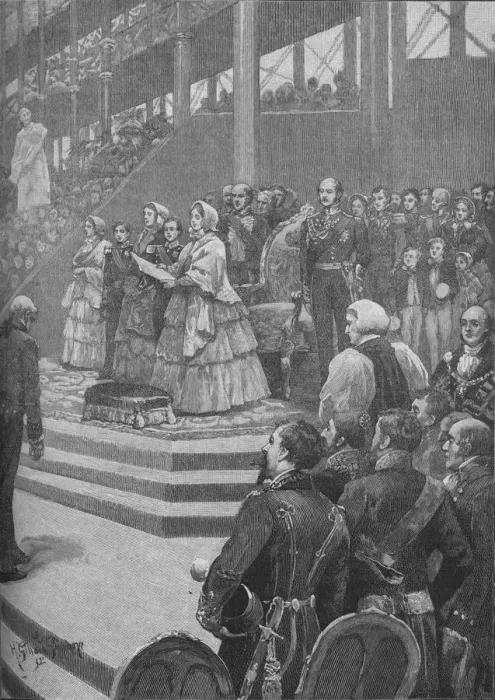 Framed Print : The Queen Opening The Crystal Palace, 1892. Artist: Henry Gillard Glindoni Framed Print : The Queen Opening The Crystal Palace, 1892. Artist: Henry Gillard Glindoni