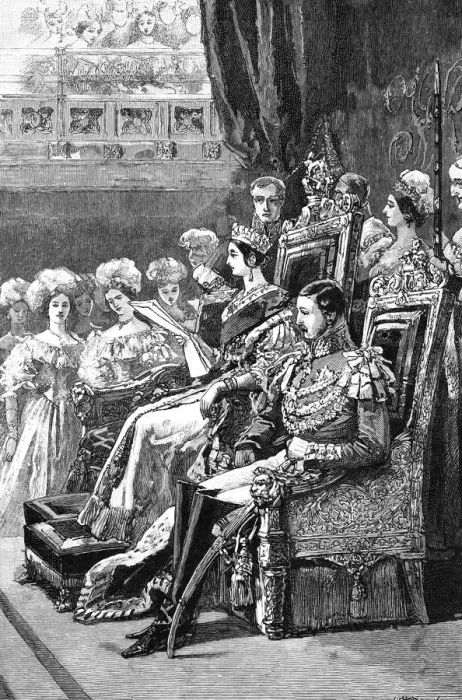 Framed Print : The Queen opening Parliament, 1846, (1900) Framed Print : The Queen opening Parliament, 1846, (1900)