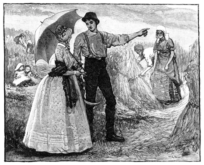 Framed Print : The Queen and the Reapers at Blair Castle, c1840s, (1900) Framed Print : The Queen and the Reapers at Blair Castle, c1840s, (1900)