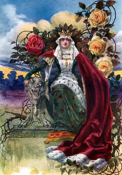 A Queen of Roses, 1908-1909. Artist: JH Valda