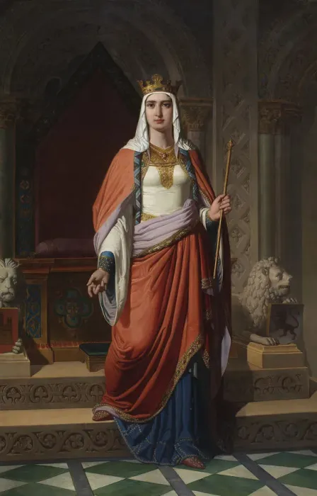 Framed Print : Queen Urraca of Leon and Castile, 1857. Artist: Mugica y Perez, Carlos (1821-c. 1876) Framed Print : Queen Urraca of Leon and Castile, 1857. Artist: Mugica y Perez, Carlos (1821-c. 1876)