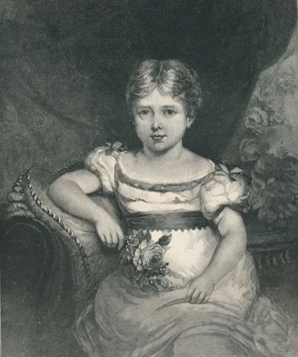 Framed Print : Queen Victoria (1819-1901) aged six years old, 1894 Framed Print : Queen Victoria (1819-1901) aged six years old, 1894