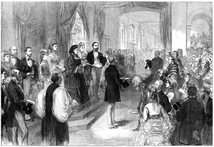 Framed Print : Queen Victoria (1819-1901) opening St Thomas Hospital, London, 1871 Framed Print : Queen Victoria (1819-1901) opening St Thomas Hospital, London, 1871
