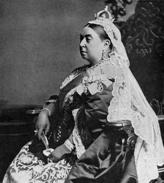 Framed Print : Queen Victoria in ceremonial robes at her Golden Jubilee, 1887 (1951) Framed Print : Queen Victoria in ceremonial robes at her Golden Jubilee, 1887 (1951)