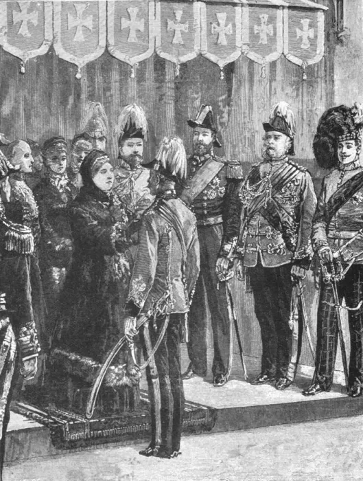 Framed Print : Queen Victoria decorating Officers... at Windsor, December 8, 1879, (1901). Creator: Unknown Framed Print : Queen Victoria decorating Officers... at Windsor, December 8, 1879, (1901). Creator: Unknown