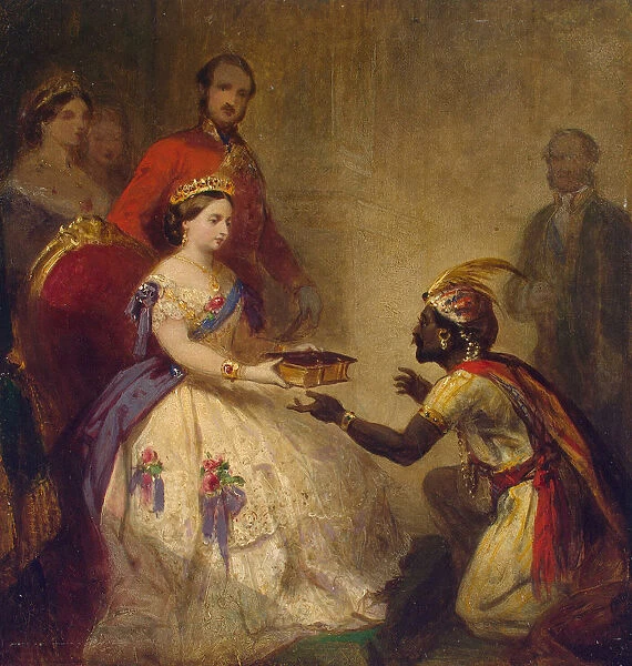 Queen Victoria Giving the Bible to an African Chief, 1861