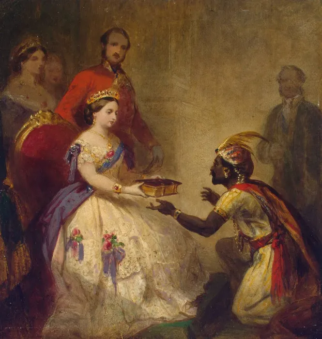 Framed Print : Queen Victoria Giving the Bible to an African Chief, 1861 Framed Print : Queen Victoria Giving the Bible to an African Chief, 1861