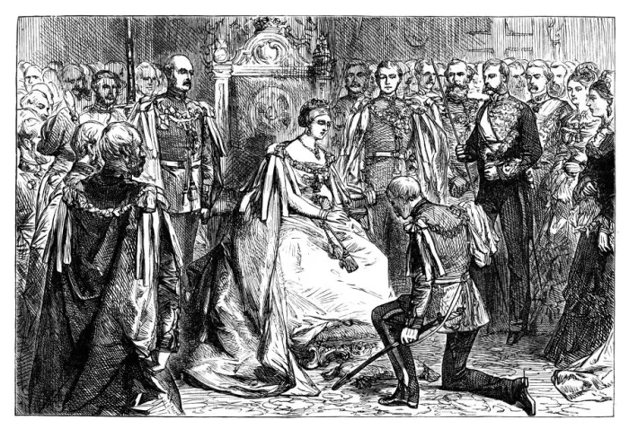 Framed Print : Queen Victoria holding the first investiture of the order of the Star of India, c1861 Framed Print : Queen Victoria holding the first investiture of the order of the Star of India, c1861