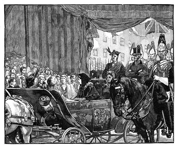 Queen Victoria opening Blackfriars Bridge, London, 1869