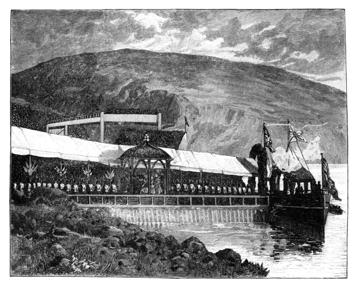 Framed Print : Queen Victoria opening Glasgow waterworks at Loch Katrine, Scotland, 1859 Framed Print : Queen Victoria opening Glasgow waterworks at Loch Katrine, Scotland, 1859