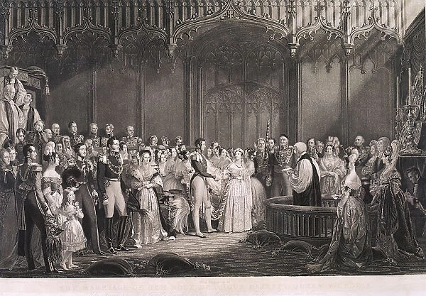 Queen Victoria and Prince Alberts marriage in St Jamess Palace, London, 1840